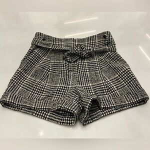 Veronica Beard High Waist Black and White Plaid Shorts
